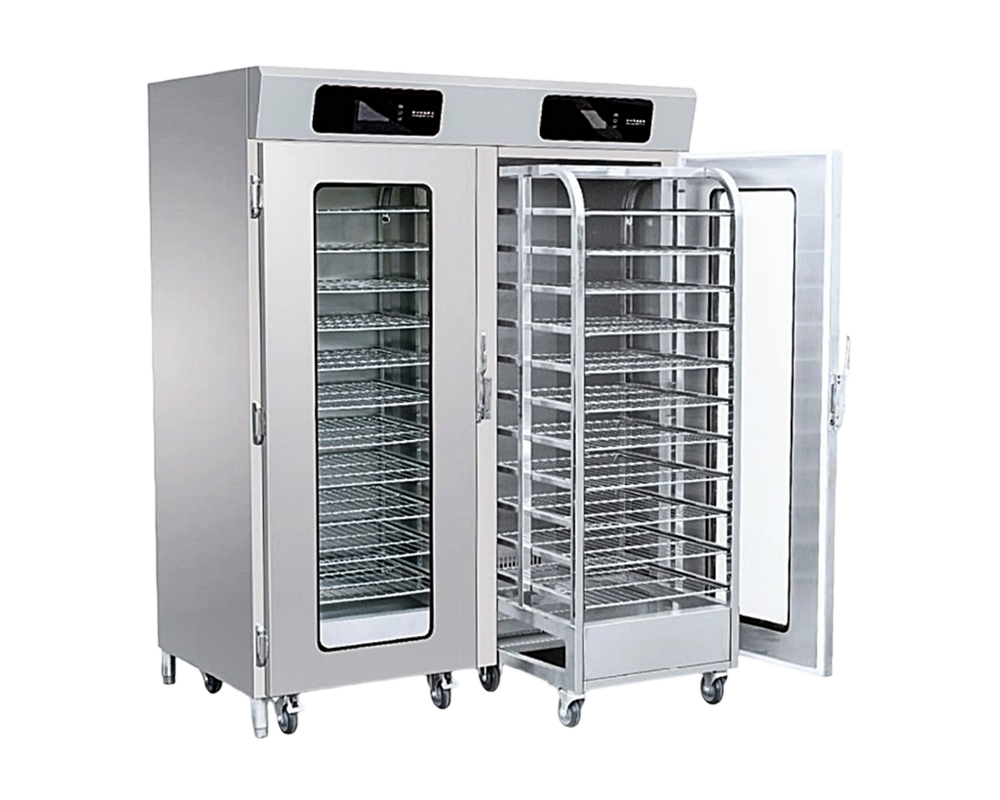 Xe đẩy tủ tiệc có sưởi cửa kính dùng cho khách sạn, căng tin, trường học